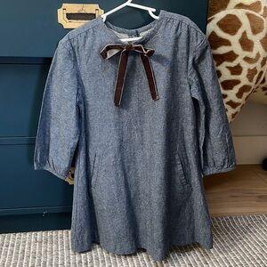 Olive Juice Chambray Dress (Size 6)